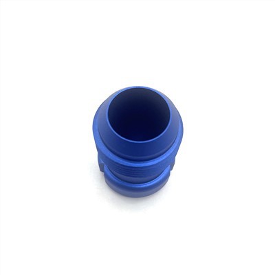 Blue Anodized Aluminum Connector Turning Parts